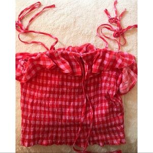 GB Youth Red/Pink Smocked Tank NWT Size Large